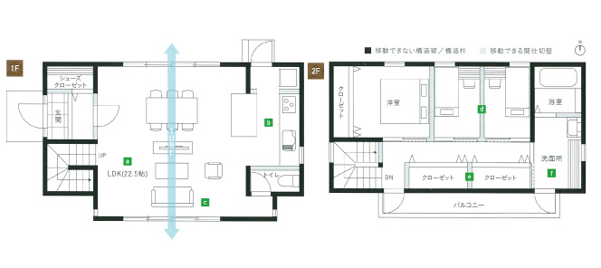 無垢スタイルタイプE・間取りプラン例